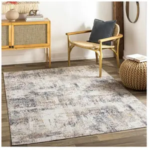 SURYA Tapis d'Extérieur/Intérieur Abstrait Moderne LEILA 200x275cm Bleu/Gris pas cher