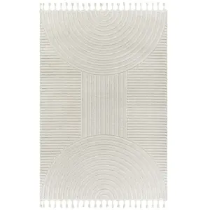 SURYA Tapis de Salon à Poils Courts Doux Scandinave Moderne MATILDA 160x213cm IvoireVendu parcdiscount