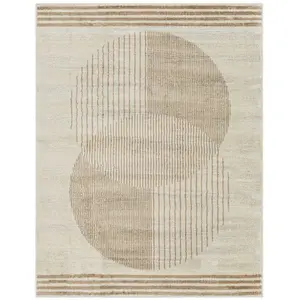 SURYA Tapis de Salon à Poils Courts Doux Scandinave Moderne ENSO2 120x170cm Beige/Brun