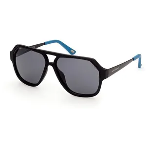 Lunettes de soleil - SKECHERS - SE6119 - Aviator - Noir opaque - Verres couleur fumée polarisés pas cher