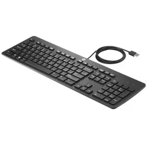 HP Clavier USB Business Slim (FR, Filaire), Clavier, Noir