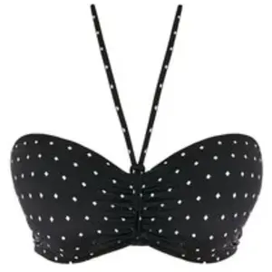 Haut de Bikini Bandeau Noir - Freya Bijou Baie AS7233 - Bonnets Rembourrés - Fronces Flatteuses pas cher