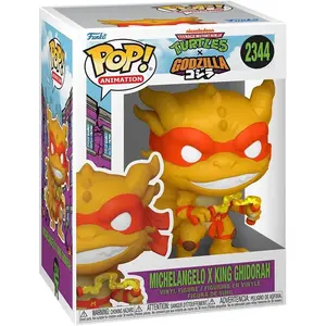 Funko Godzilla x Turtles POP! Animation Vinyl figurine Michelangelo X Ghidorah 9 cm pas cher