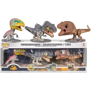 POP Jurassic World: Dominion - Therizinosaurus, Giganotosaurus & T-Rex Vinyl Figure 3-Pack pas cher
