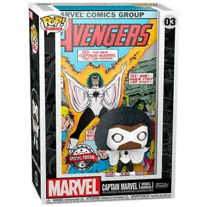 Funko Marvel - Figurine Pop! Art Cover Captain Marvel 9 Cm pas cher