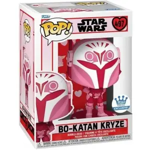 Figurine POP! Bo Katan 9 cm - FUNKO - Star Wars Valentines - Blanc pas cher