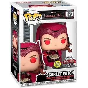 Funko Pop Marvel Wanda Vision Scarlet Witch Exclusive Figure Rose pas cher