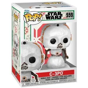 Figurine Funko Pop Star Wars Holiday C-3PO Snowman pas cher