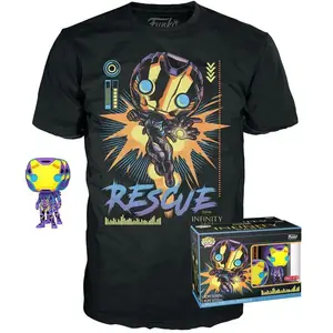 Funko Marvel - Booble Head Pop NÂ° 480 - Rescue Blacklight + T-Shirt (Xl) pas cher