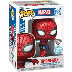 Comparateur de prix : Funko - Marvel 80th Anniversary - Figurine POP! Spider-Man (DGLT) 9 cm