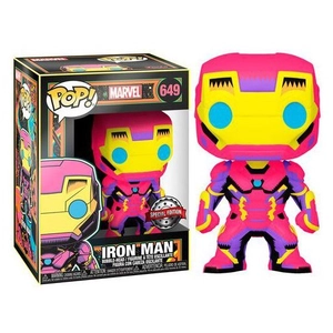 Figurine Funko! Pop Marvel [Exclusive] : Iron Man Blacklight [649] pas cher