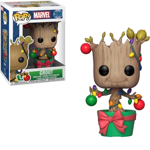 Figurine Funko Pop! Marvel: Holiday Groot (avec lumières et ornements) pas cher