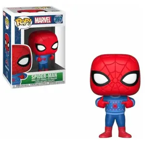 Figurine Funko Pop Bobble Holiday Spider-Man With Ugly Sweater pas cher