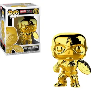 Captain America (Chrome) #377  - Marvel - 10 year Anniversary - Funko POP! pas cher