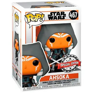 Funko Pop Star Wars The Mandalorian Ahsoka Hooded Exclusive Figure Ora... pas cher