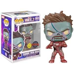Funko Pop! Marvel What If.. ? - Zombie Iron man #944 Exclusive Glows i... pas cher
