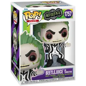 Figurine Funko Pop Plus BJ S3 Beetlejuice with Tombstone pas cher