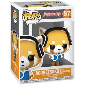 Funko Aggretsuko - Figurine Pop! Aggretsuko Avec Écouteurs 9 Cm