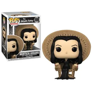 Funko Addams Family Pop! Deluxe Vinyl Morticia in Chair 10 Cm Figure Marron pas cher