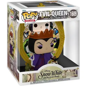 Funko - Disney Villians - Figurine POP! Deluxe Evil Queen (Glass) 9 cm pas cher