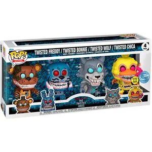 Comparateur de prix : Funko Freddy, Bonnie, Wolf & Chica - Funko Pop! - Five Nights at Freddy's The Twisted Ones Figuur