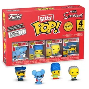 Pack 4 Figurines Funko Bitty Pop Simpsons Itchy pas cher