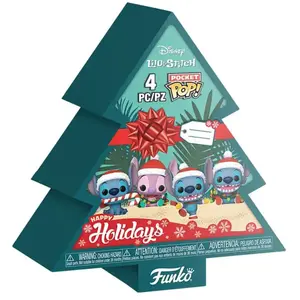 Figurine Funko Pocket Pop Stitch Holiday 4pk Tree box pas cher