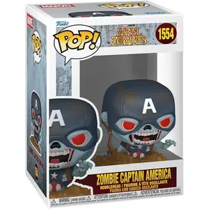 Funko Funko - Marvel Zombies - Figurine POP! Captain America 9 cm pas cher
