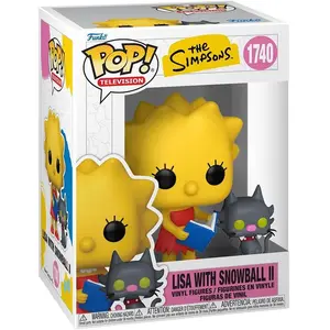FUNKO Les Simpson - Figurine POP & Buddy Lisa & SB 9 cm pas cher