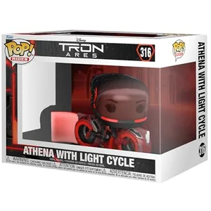 Figurine Funko Pop Rides Tron Ares Athena with Light Cycle pas cher