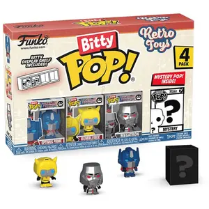 Pack 4 Figurines Funko Bitty Pop Retro Toys Transformers pas cher