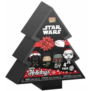 Star Wars Tree Happy Holidays Box Funko Pocket Pop! meerkleurig pas cher