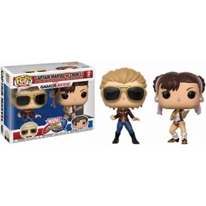 Comparateur de prix : 2 Figurines Funko Pop! Marvel VS Capcom : Captain Marvel VS Chun-Li
