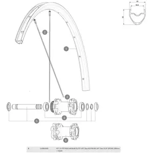 Mavic Rayons Gauches Ksyrium Disc 12 Unités pas cher