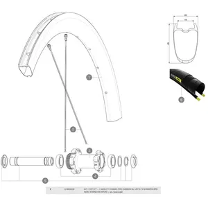 Mavic Rayons Avant Gauches Cosmic Pro Sl Ust 277/271 mm pas cher