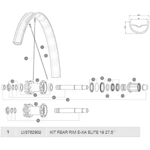 Mavic Jante Arrière E-xa Elite 19 pas cher