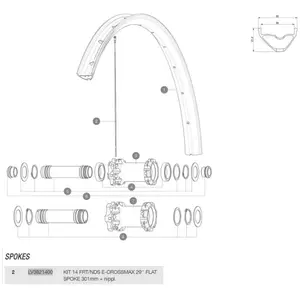 Mavic Rayons Gauches E-crossmax 29 14 Unités pas cher