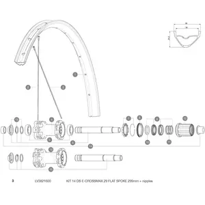 Mavic Rayons Arrière Droits E-crossmax 29 14 UnitésVendu parbikeinn