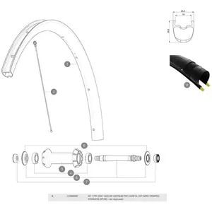 Mavic Rayons Avant Gauches Ksyrium Pro Carbon Sl Ust 285/291 mm pas cher