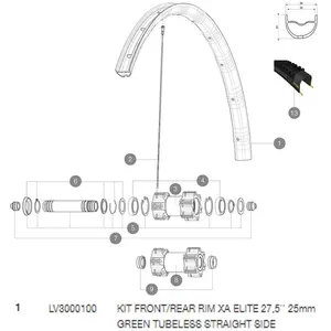 Mavic Jante Xa Elite Tubeless pas cher