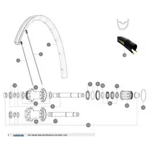 Mavic Jante Arrière Ksyrium Elite Disc Ust pas cher