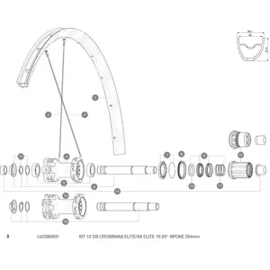Mavic Rayons Arrière Droits Crossmax Elite/xa Elite 29 12 Unités