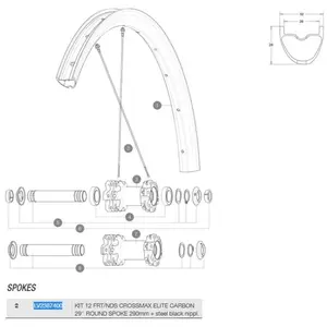 Mavic Rayons Gauches Crossmax Elite Carbon 29 12 UnitésVendu parbikeinn