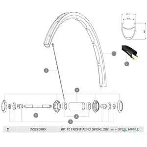 Mavic Rayons Ksyrium 2017-18 Front 10 Unités pas cher