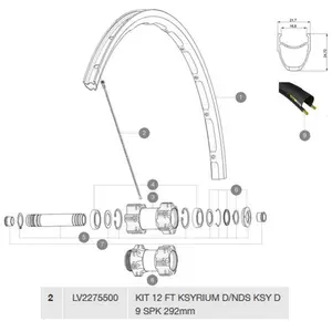 Mavic Rayons Avant Ksyrium Disc 12 UnitésVendu parbikeinn