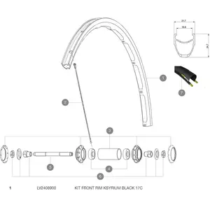 Mavic Jante Avant Ksyrium 17c pas cher