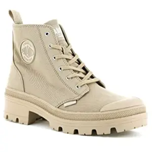 Palladium Pallabase Veterboots bruin Canvas - Dames - Maat 39 pas cher