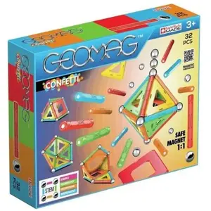 GEOMAG Blocs magnétiques Confetti 32 éléments GEO-350 pas cher