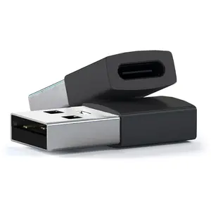 SATECHI Adaptateur USB 3.0 USB-A Mâle vers USB-C - Noir (pack de 2)
