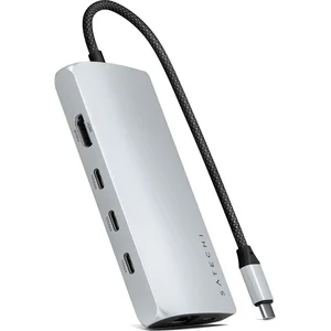 Satechi USB-C Multiport Adapter 8K with Ethernet V3 - Silver
